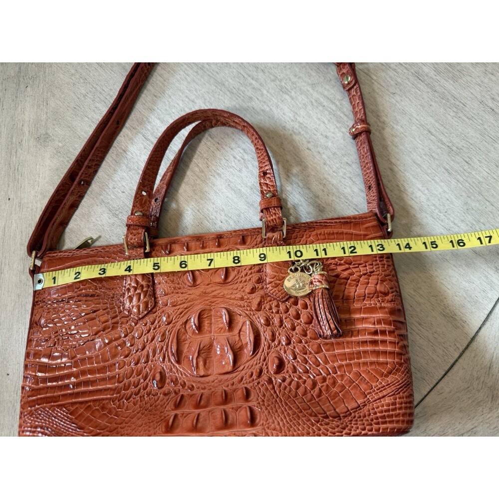 Brahmin Medium Asher Tote Leather Shoulder Bag‎ Pecan Melbourne Croc-Embossed - Picture 8 of 16